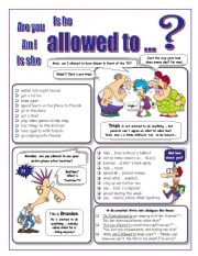 LET AND BE ALLOWED TO EXERCISES - ESL worksheet by brcpk