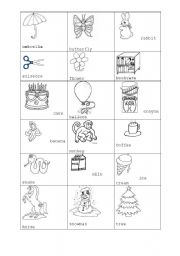 English worksheet: First cliparts and coloring pages for kids