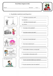 English Worksheet: Past simple of to be