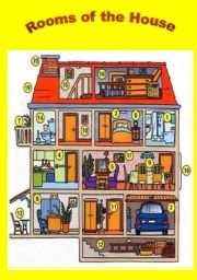 English Worksheet: Rooms of the House