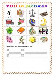 English worksheet: You in picture 