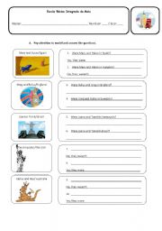 English Worksheet: Past simple to be
