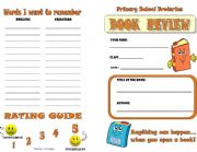 English Worksheet: BOOK REVIEW_ two pages_editable