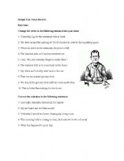 English worksheet: Simple Past tense Review