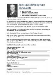 English Worksheet: Conan Doyle 