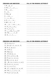 English Worksheet: Feelings Emotions