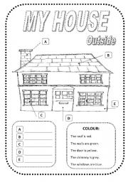 My house: outside/inside (two pages)