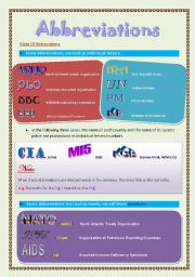 English Worksheet: Abbreviations