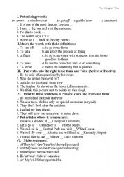 English worksheet: test 