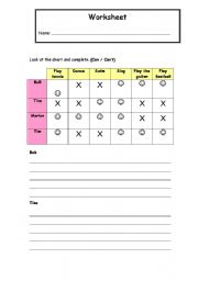 English worksheet: Verb Can and Daily Routine exercises