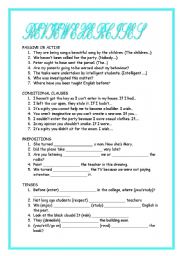 English Worksheet: REVIEW EXERCISES PART 4