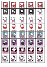 English Worksheet: INCENTIVES HELLO KITTY