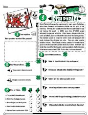 English Worksheet: RC Series_Level 01_Irish Edition_05 Irish Parade (Fully Editable + Key)