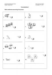 English Worksheet: demostratives