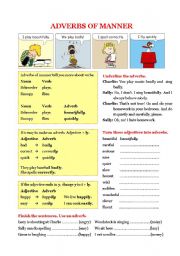 English Worksheet: Grammar - Adverbs of manner