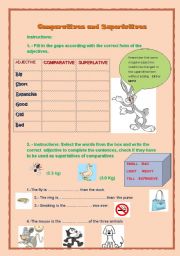 Comparatives and Superlatives Worksheet