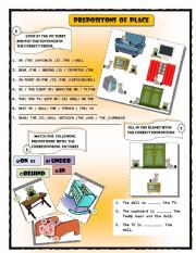 English Worksheet: PREPOSITIONS