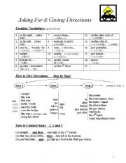 English Worksheet: Asking For And Giving Directions