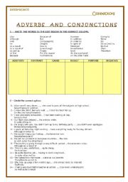 English Worksheet: Connectors: Adverbs and Conjunctions