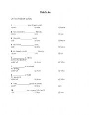 English worksheet: Choose the best option