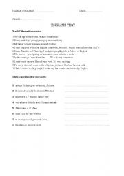 English worksheet: present simple