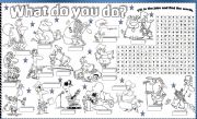English Worksheet: what do you do?