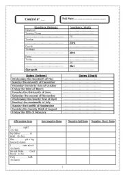 English worksheet: Test for the elementary level