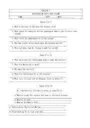 English worksheet: Fruit Tree Island Reading Exercises