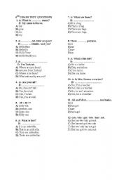 English Worksheet: for 7th grade