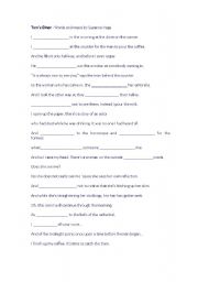 English Worksheet: song- present progressive