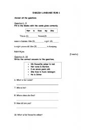 English worksheet: english for beginners