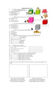 English worksheet: Worksheet for 6 grade