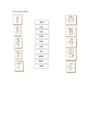 English worksheet: NUMBERS 0-9