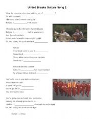 English worksheet: United Breaks Guitars Song 2