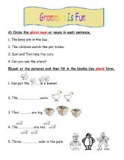 English worksheet: Grammar Is Fun(2)