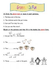 English Worksheet: Grammar Is Fun(2)