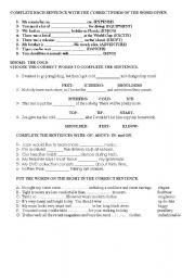 English Worksheet: LANGUAGE PRACTICE