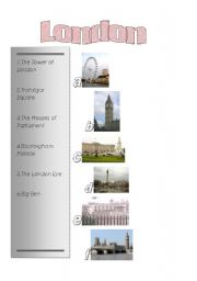 English worksheet: London Tour