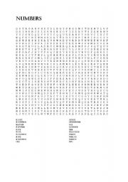 English Worksheet: Numbers 1 to 20