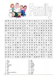 English Worksheet: Family members