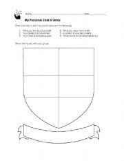 English Worksheet: My Personal Coat of Arms