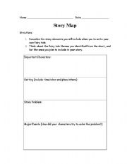 English Worksheet: Story Map