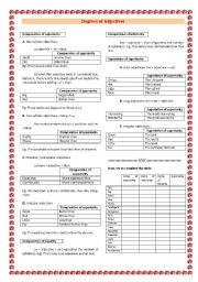 English Worksheet: Degrees of Adjectives