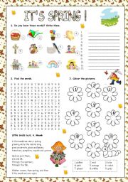 English Worksheet: ITS SPRING!