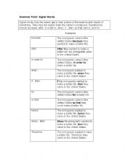 English Worksheet: Cause and Effect/Immigration