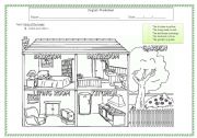 English Worksheet: Parts of the house