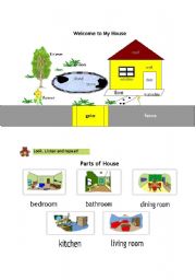 English Worksheet: welcome to my home