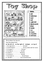 English Worksheet: Toy Shop