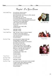 English Worksheet: Tangled - Ive got a dream