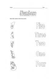 English worksheet: Numbers